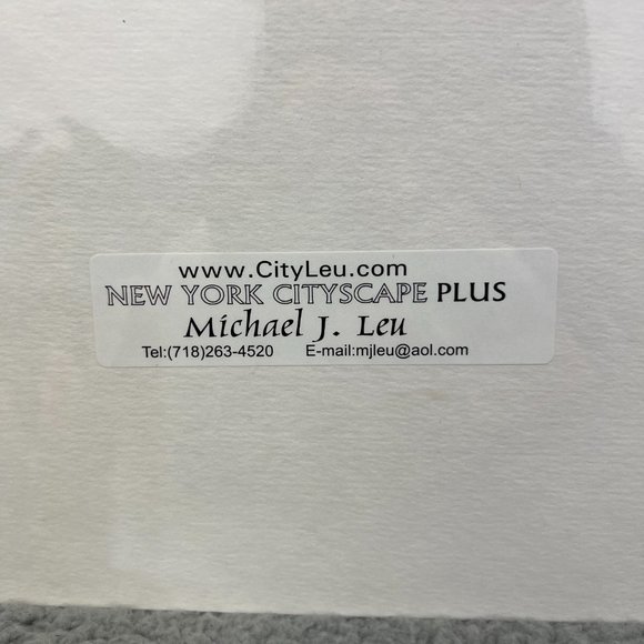 Michael J Leu Art Print SIGNED /300 6x10 Cityscape Village Water Bridge Poster 1 - Picture 7 of 8